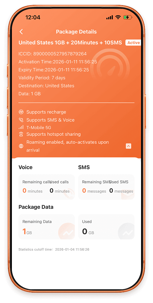 Check your usage anytime.
